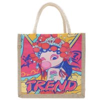 日系帆布包女包包2021秋冬新款潮韩版百搭斜挎草编手提少女小包包 玫红