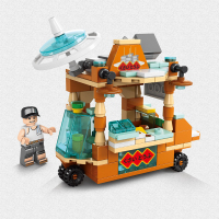 拼插乐高积木迷你街景系列小汽车拼装男孩子益智玩具拼图动脑新品 臭豆腐车[164片]