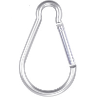 3个装 户外登山超大号铝合金快挂扣多功能推车伞车通用挂包袋钩子 银色3个