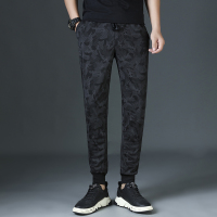 春秋国潮工装裤男机能暗黑大码九分裤ins束脚裤男宽松chic嘻哈裤 迷彩运动裤 S