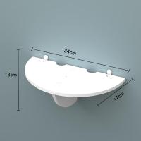 墙上置物架免打孔一字隔板投影仪摄像头机顶盒路由器装饰壁挂搁板 扇形置物架 1层