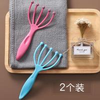 五爪按摩梳挠头梳子女抓头皮挠头部手动头疗器便携经络刷家用神器 01#粉+蓝(2个装)