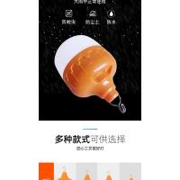 夜市可充电灯led家用移动超亮户外强光应急照明节能摆摊地摊灯泡 防水充电灯泡50W(送充电线)