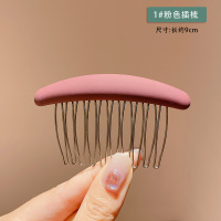 碎发夹后脑勺发梳插梳碎发神器女夏季仙气刘海倒插梳夹子头饰发卡 1#粉色插梳