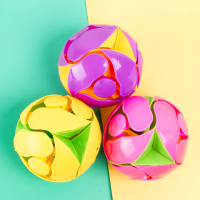 球类玩具儿童幼儿园户外变色伸缩球抛接球百变魔术开花球变形球 颜色随机1个