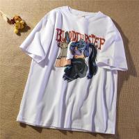 日系怪味少女动漫短袖T恤潮夏季宽松炸街原宿风体恤jk二次元上衣 白色 M