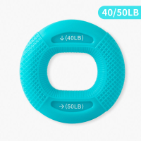 握力器硅胶握力圈男专业练手力手指康复训练器材练臂肌训练握力球 梦幻蓝[双力度40磅/50磅]