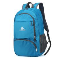 JINSHIWQ皮肤包超轻可折叠旅行包双肩包户外背包登山包轻便携男女 湖蓝A 25升[特价版] 25-40升[支持定制]