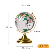 特价高档大小号水晶球地球仪摆件 彩色中文家居办公室装饰品玩具 小号水晶地球仪