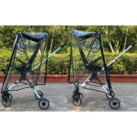 通用溜娃神器单杆轻便推车防宝宝婴儿车溜娃防风罩保暖衣 遛娃车 通用雨罩(双向可用)