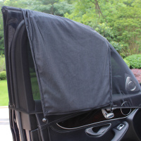 汽车遮阳纱窗帘车用遮阳挡侧窗防晒车载蚊帐户外多功能防蚊虫沙窗 (升级款)前窗1对 留言车型年份