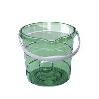 家用透明塑料桶 手提大容量户外洗车桶储水桶学生宿舍洗澡洗衣桶 透明绿小号12L