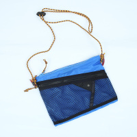 pan山鼠男女户外休闲斜挎收纳袋/挎包考杜拉面料轻便小包收纳包 蓝色小号