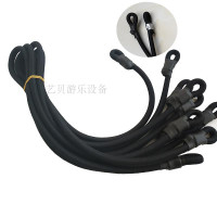 大型户外儿童蹦极设备弹力绳安全带拉绳蹦蹦床短皮筋跳床弹跳绳子 10mm1.2米黑色[不包胶]