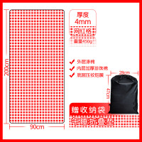 防潮垫单人加厚家用垫子打地铺神器地铺睡垫办公室便携午休午睡宽 新款涤棉红格子加厚厚度4毫米长2米宽0.9米