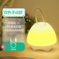 手提LED露营帐篷灯充电式户外应急营地野营挂灯吊灯便携超亮照明 手提应急灯（开关款）黄白光可切换