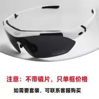 户外镜框配TSR818镜架防风眼镜架骑行眼镜框架近视框架 亮白镜架