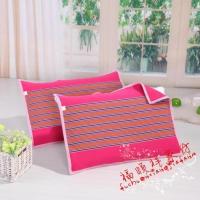 [天天特价]加厚山东老粗布夏季凉席通用枕巾 吸汗透气一对 玫红一对枕巾