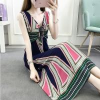 棉绸睡裙女夏可外穿长款绵绸连衣裙薄款宽松大码女士睡衣裙家居服 1号花[615] M