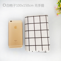 春游野餐垫ins风户外郊游野餐布超轻防潮垫便携防水野炊地垫垫子 白格子100x150cm 无手提 可坐1-2人 0.4k