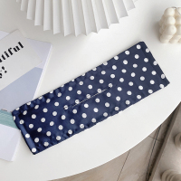 韩式懒人扭扭夹盘发神器蝴蝶结头饰丸子头印花魔术盘发器发卡发饰 深蓝圆点盘发器