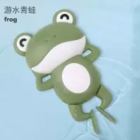 小孩洗澡玩具小鸭子儿童戏水玩具玩水青蛙宝宝男孩女孩婴儿游泳 戏水青蛙-绿色