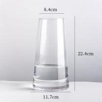 北欧ins轻奢透明T型绿植鲜花水培桌面摆件玻璃花瓶餐桌家居软装饰 小号