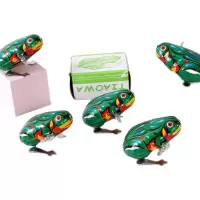 铁皮青蛙玩具小青蛙玩具儿童礼物发条上链跳跳蛙动物弹跳80后怀旧 5个铁皮青蛙