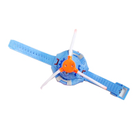 2020新款发光玩具音乐手腕表旋转风车手表七彩夜市地摊广场热卖 蓝色(不配电池)