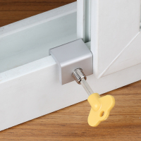 窗龙塑钢铝合金纱窗锁推拉窗户锁平移窗锁扣儿童安全防护锁限位器 限位锁[3个仅9.8元]