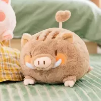 歪瓜出品 屁可猪玩偶抱枕女生睡觉娃娃毛绒玩具公仔情侣生日礼物 黑糖珍猪款 歪瓜出品