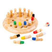 儿童记忆力记忆棋逻辑思维益智力开发桌面游戏棋类 2070颜色记忆棋(经典原木)