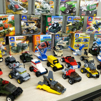 启蒙积木儿童益智力玩具男孩拼装汽车拼插小盒装颗粒组装拼图礼物 5个装