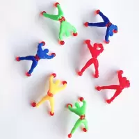 爬墙蜘蛛人玩具超人粘性解压蜘蛛人整蛊粘粘手掌无聊神器小人 爬墙人10个 小号