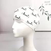 微瑕疵泳帽泳镜样品特价 加大款防水游泳帽款式 猫耳朵 白