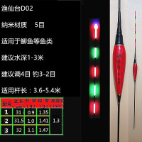 特价电子漂浮漂夜光漂纳米鱼漂夜钓鱼漂鲫鱼标渔具钓鱼用品 渔仙台D-02 1号一支配电池1粒