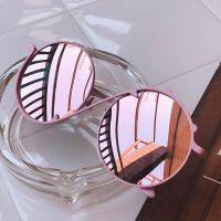 人气儿童太阳镜偏光防紫外线男童女童眼镜小孩个性宝宝墨镜潮特惠 粉框 粉色片