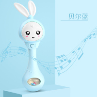 婴儿玩具3-6-12个月音乐软胶手摇铃小孩儿童女宝宝男孩益智0-1岁 兔子音乐节奏棒 贝尔蓝