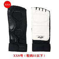 拳击手套新品半指拳套成人儿童散打男女打沙袋搏击跆拳道护手脚套 最小号XXS脚套白(鞋码31以下 4oz