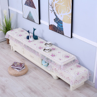 [今日特价]电视柜台布蕾丝防滑电视柜桌布床头柜罩高低柜盖巾 麦穗-紫色 35*80cm