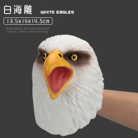 正版猪猪侠之恐龙日记手套手偶玩具儿童恐龙头互动玩偶霸王龙塑软 白海雕