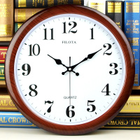 【天天特价】静音客厅钟表大号挂钟时钟创意石英钟卧室壁钟大挂表 白色 16英寸