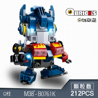 匹配乐高积木男孩拼装小颗粒变形机器人金刚儿童益智拼插拼图玩具 Q萌擎天柱(212片)