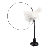 猫玩具自嗨猫咪超长仙女钢丝长杆逗猫棒幼猫羽毛带铃铛吸盘逗猫棒 吸盘逗猫棒