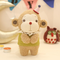 哈尼手工制作毛绒玩具diy材料包1-3岁宝宝安抚玩偶儿童袜子娃娃 小猴子袜子玩偶 20厘米-29厘米