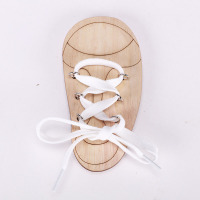 busyboard忙碌板房箱子diy配件蒙特梭利蒙氏亲子教具宝宝早教玩具 原木小木鞋