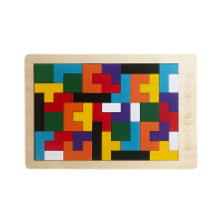 大俄罗斯方块玩具积木老人玩具预防老年痴呆益智解闷立体方块思维 约26厘米长(合板薄款)