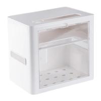 居家家插座电线收纳盒wifi路由器盒子桌面电源线整理排插集线盒 白色