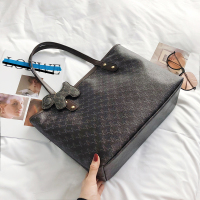 杺薇大容量包包女包夏季百搭2021新款潮时尚通勤单肩包学生手提托特包 咖啡色