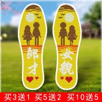 2021年新款鞋垫十字绣自己绣男女半成品刺绣爱情情侣手工带线 郎才女貌 35